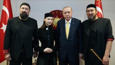 Cumhurbaşkanı Erdoğan, 'Ay Yola' müzik grubunu kabul etti