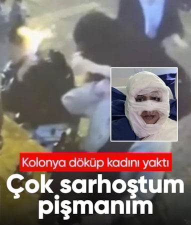 İstanbul'da üzerine kolonya döktüğü kadını yakan sanık hakim karşısına çıktı