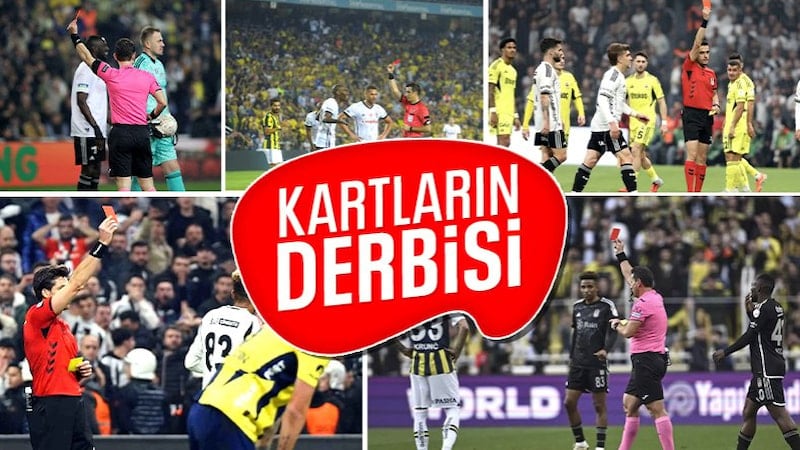 Fenerbahçe-Beşiktaş derbilerinde kart sayıları dikkati çekiyor