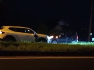 Düzce'de ters yönde seyreden otomobil sürücüsü, susmayan korna sesine aldırış etmedi