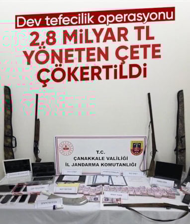 Çanakkale merkezli tefecilik operasyonu: 19 gözaltı