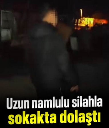 İstanbul Küçükçekmece’de uzun namlulu silahla dolaşan şahıs tedirgin etti
