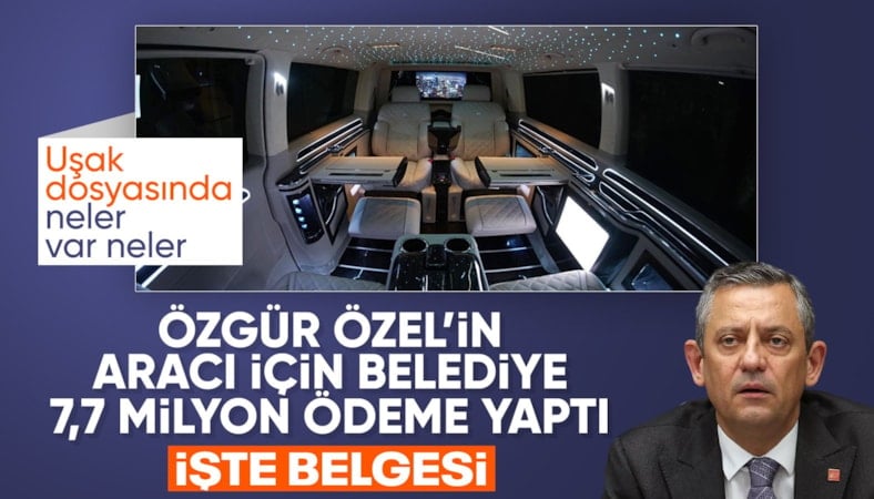 Uşak Belediyesi'nden Özgür Özel'in aracına VIP dönüşüm: 7 milyon TL'lik fatura çıktı