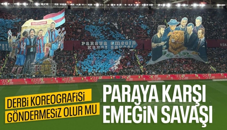 Trabzonspor taraftarından Galatasaray maçı öncesi koreografi!
