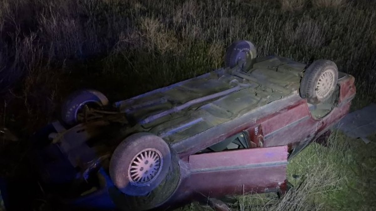 Çorum'da otomobil takla attı: İçindekiler kaçtı