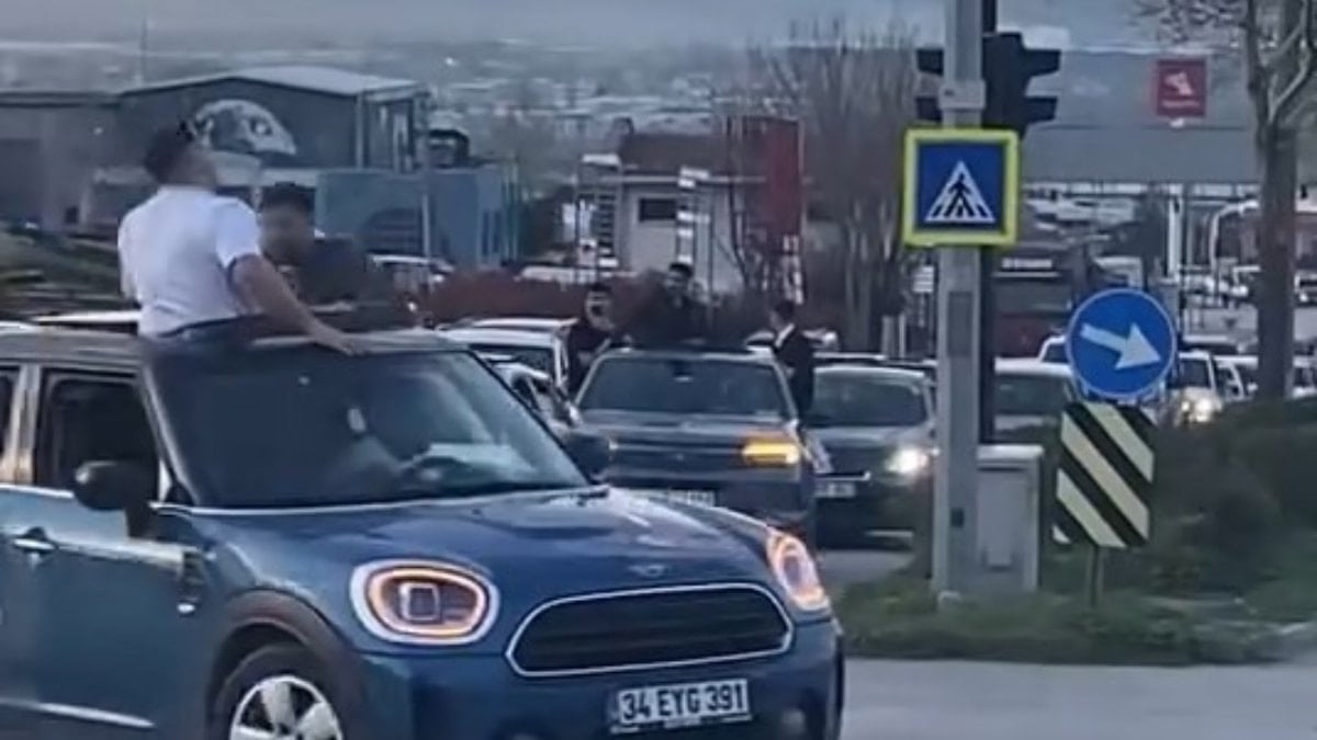 Bursa'da düğün konvoyu tehlike saçtı