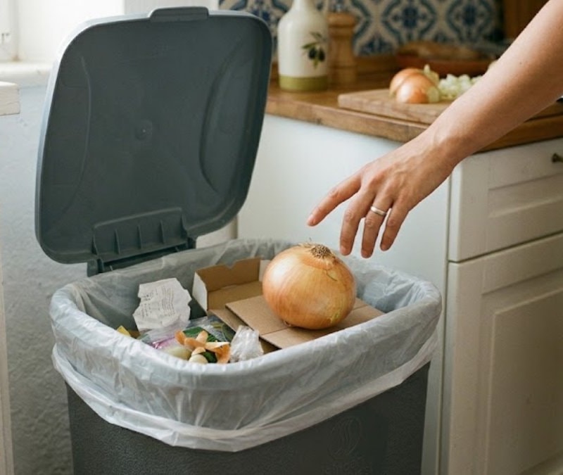 Temiz mutfağın sırrı buymuş: Çöp kutusundaki kokuyu sıfırlayan soğan yöntemi