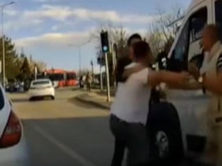 Ankara'da trafikte yumruklu kavga kameraya yansıdı