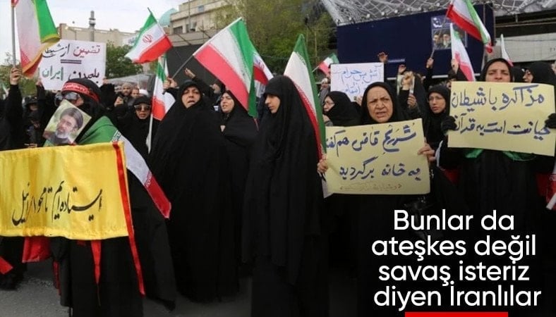 İran'da bazı vatandaşlar ABD ile ateşkes kararını protesto etti