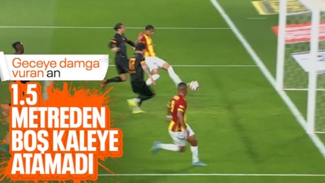 Göztepe-Galatasaray maçında inanılmaz pozisyon: Topu ağlarla buluşturamadı...