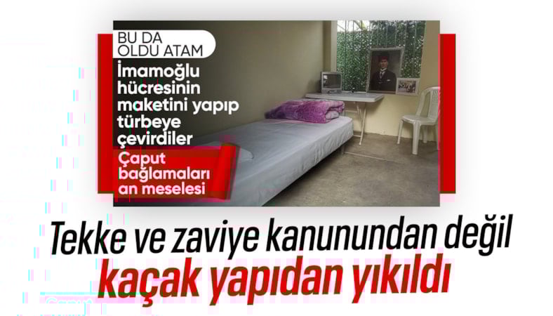 Ekrem İmamoğlu'nun Silivri'de sergilenen cezaevi maketi yıkıldı