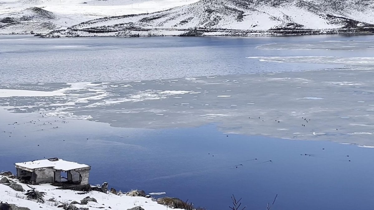 Kars Çıldır Gölü'nde çözülme başladı