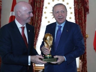 Cumhurbaşkanı Erdoğan, FIFA Başkanı Infantino'yu kabul etti