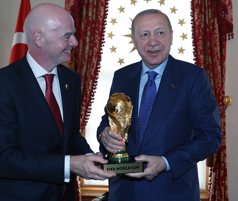 Cumhurbaşkanı Erdoğan, FIFA Başkanı Infantino'yu kabul etti