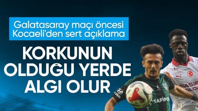 Kocaelispor'dan Galatasaray maçı öncesi olay açıklama!