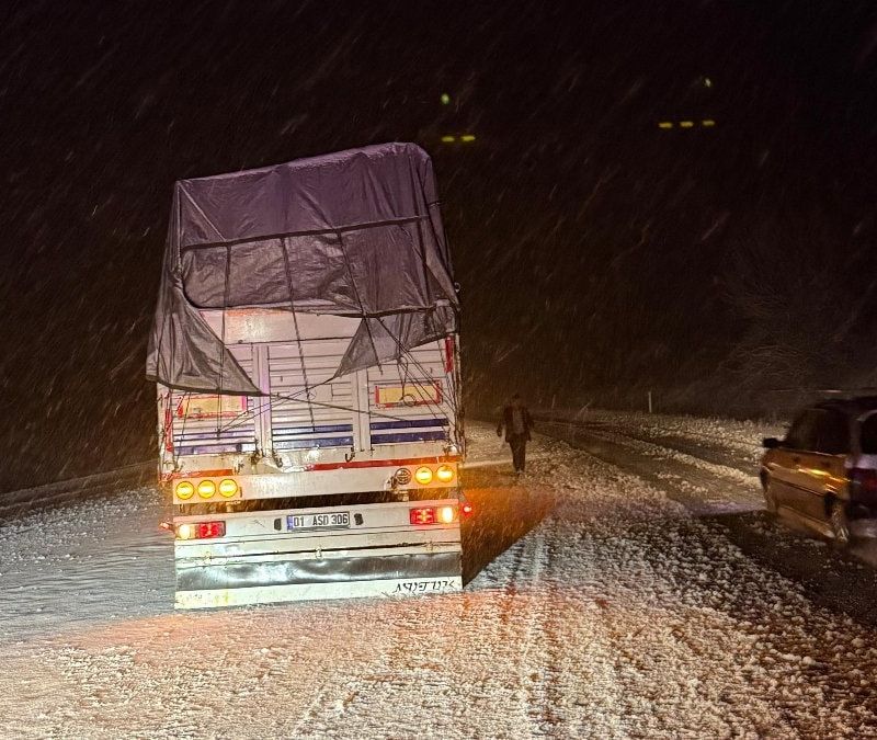 Çorum'da kar yağışı etkili oldu