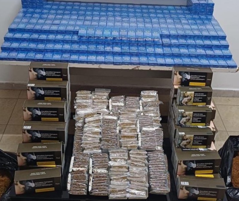 Bursa’da binlerce kaçak makaron ve sigara ele geçirildi