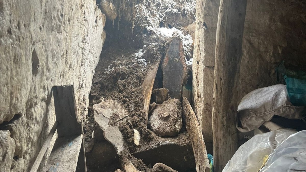 Ardahan’da kar felaketi: Ev ve ahır çöktü