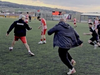 Bilecik'te maç sonunda saha içi bir anda ringe döndü