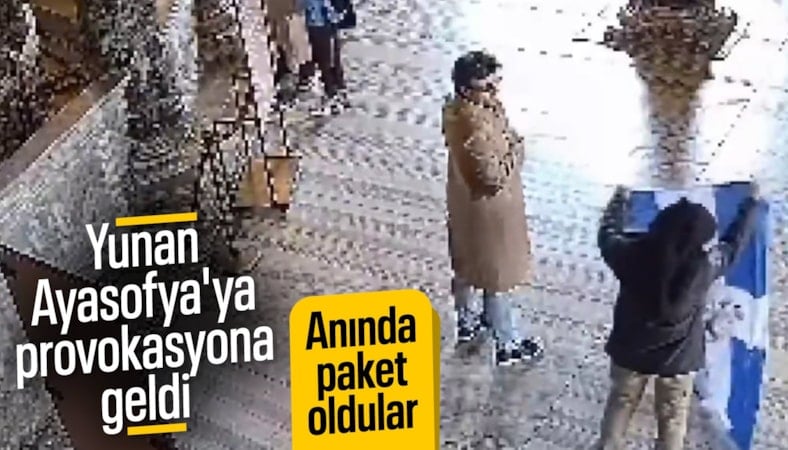 Ayasofya Camii’nde provokatif eylem: 2 Yunanistan uyruklu şüpheli tutuklandı