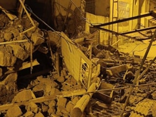 Kayseri’de müstakil evin çökmesi sonrası hasar oluştu