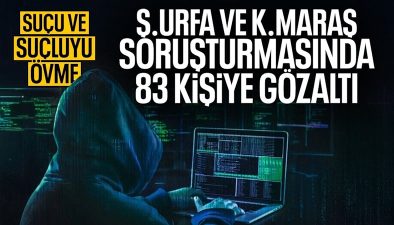 Okullarda yaşanan silahlı saldırılara ilişkin paylaşım yapan 83 şüpheliye gözaltı kararı