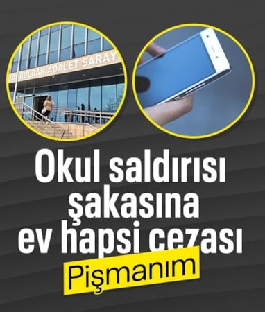 Zonguldak'ta 'okul saldırısı' şakasının sonu ev hapsi oldu