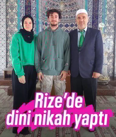 Rize’de dini nikah yaptı