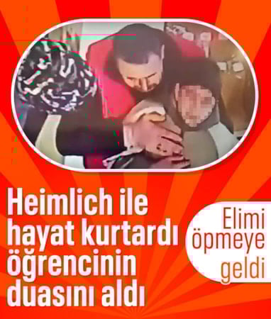 Bolu'da Heimlich'le öğrenciyi kurtardı: Elimi öpmeye geldi