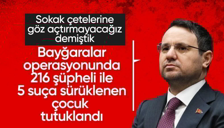 Sokak çetelerine yönelik operasyonlara ilişkin bilgi verdi