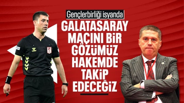 Gençlerbirliği'nden Galatasaray maçı öncesi hakem tepkisi!