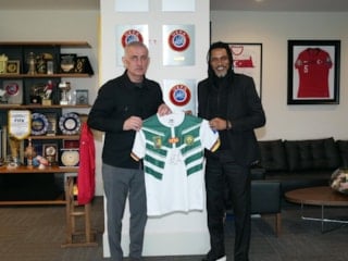 Rigobert Song, İbrahim Hacıosmanoğlu'nu ziyaret etti