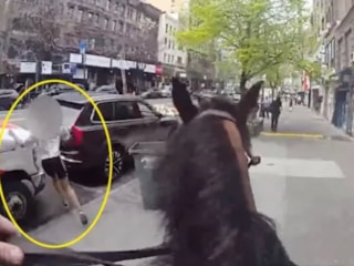 New York’ta film gibi takip: Atlı polis, hırsızı kıskıvrak yakaladı