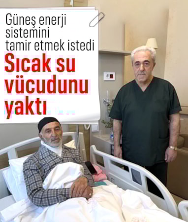 Erzurum'da arızayı tamir ederken üzerine dökülen sıcak su ile yaralandı