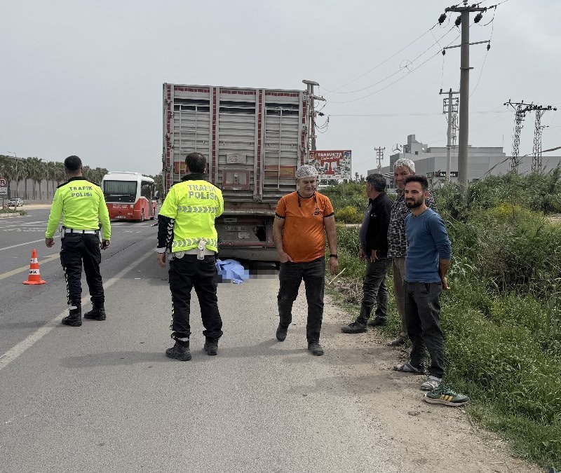 Mersin'de 80 yaşındaki motosiklet sürücüsünün feci ölümü