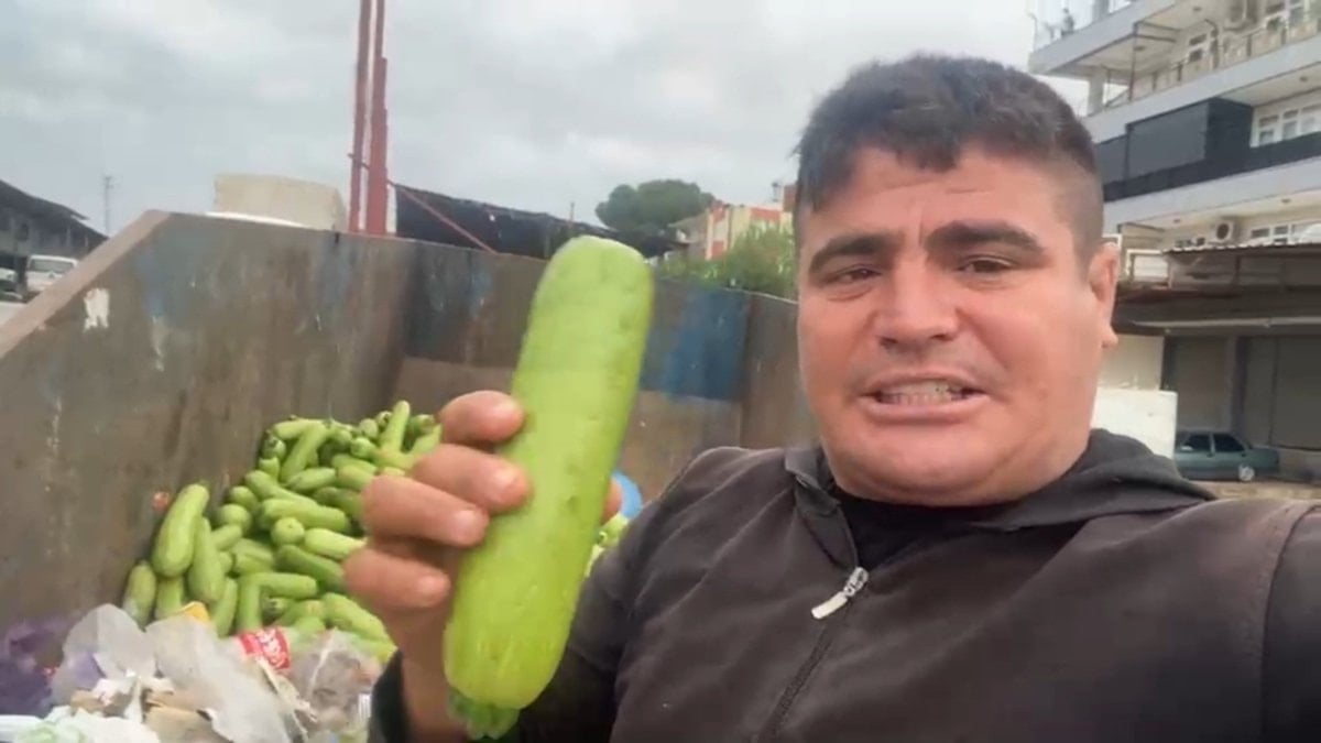 Antalya'da halde çöpe atılan sebzeler tepki çekti