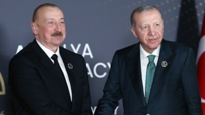 Cumhurbaşkanı Erdoğan, Azerbaycan Cumhurbaşkanı Aliyev ile bir araya geldi