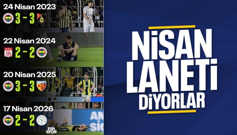 Fenerbahçe'nin nisan ayı kabusu!