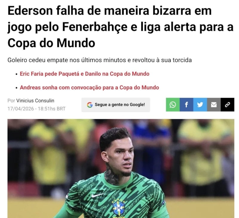 69e32759ccd3b963__w1200xh1092 Son dakikada yaptığıyla tepki toplamıştı: Ederson'un hatası Brezilya'da gündem oldu