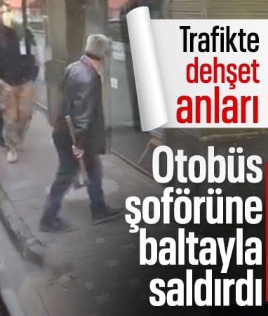 Bursa'da trafikte baltalı kavga: Otobüs şoförüne saldırdı