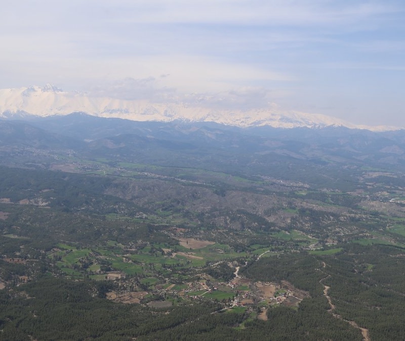 Adana’da dört mevsim aynı karede: Kar ve bahar yan yana