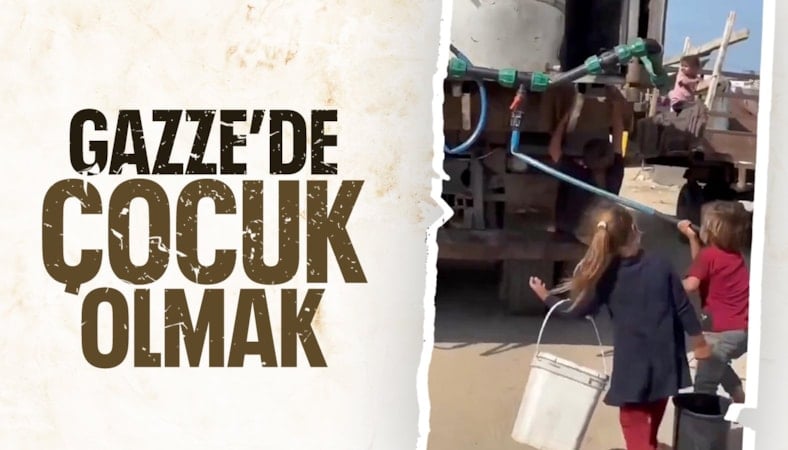Soykırımın en acı karesi: Gazzeli çocuklar bir damla su için mücadele ediyor
