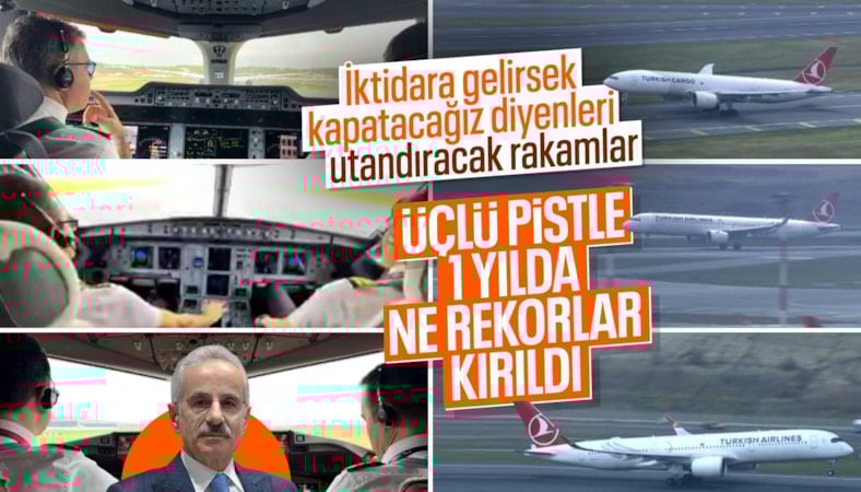 'Üçlü pist operasyonları bir yıldır hizmette'