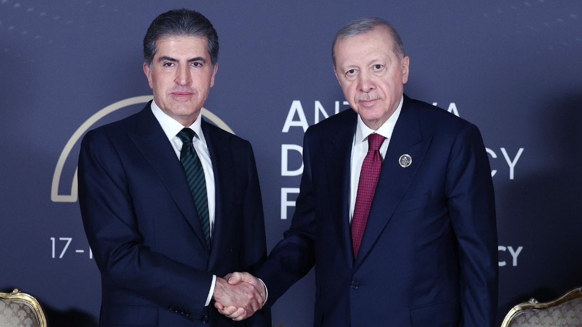Cumhurbaşkanı Erdoğan Neçirvan Barzani'yi kabul etti
