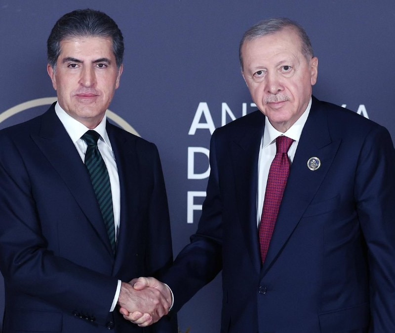 Cumhurbaşkanı Erdoğan Neçirvan Barzani'yi kabul etti
