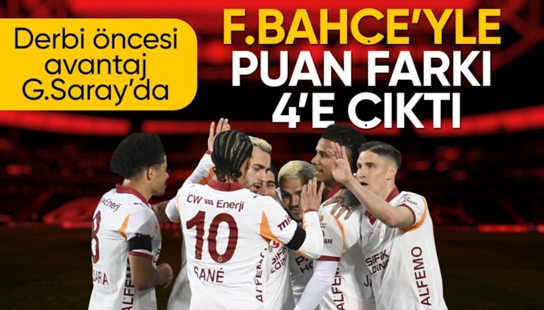 Galatasaray, Fenerbahçe ile puan farkını 4'e yükseltti