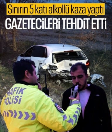 Nevşehir’de trafikte dehşet saçan alkollü sürücü gazetecileri tehdit etti
