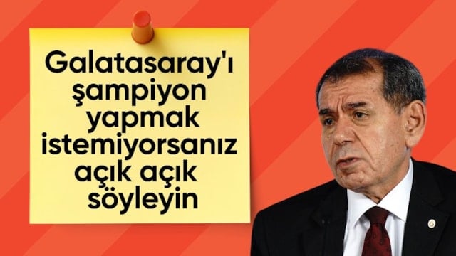 Metin Öztürk: Galatasaray'ı şampiyon yapmak istemiyorsanız açık açık söyleyin