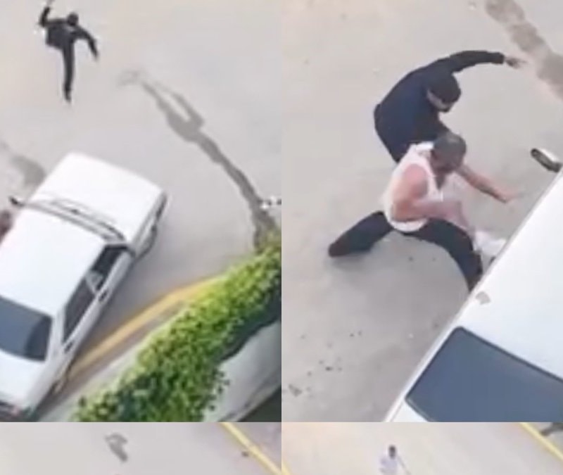 Mersin'de sokak ortasında taşlı saldırı