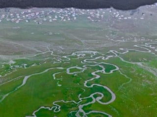 Ankara'da menderesler havadan görüntülendi